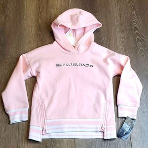 Ideology Girls Can Do Anything Pink Hoodie NWT